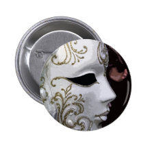MASQUERADE (GOLD) PINBACK BUTTONS