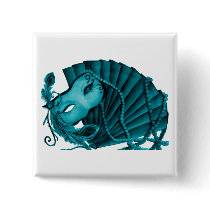Masquerade in Teal Button