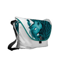 Masquerade in Teal Rickshaw Messenger Bag rickshaw messenger bags