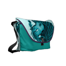 Masquerade in Teal Rickshaw Messenger Bag rickshaw messenger bags