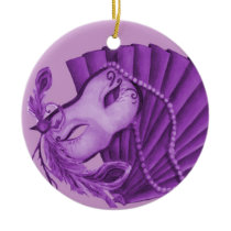 Masquerade in Violet Ornament ornaments