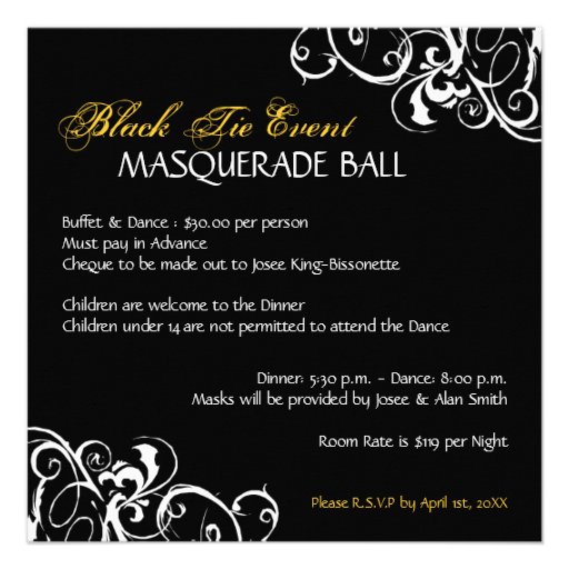 Masquerade Invitation