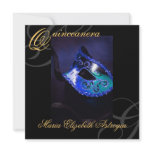 Masquerade Mask BLue Quinceanera Party Invitation