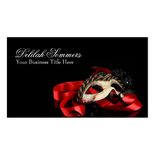 Masquerade Mask Business Card (front side)