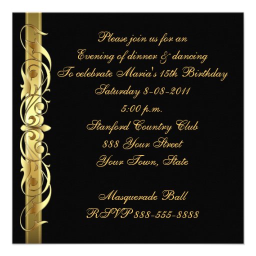 Masquerade Mask Pink Quinceanera Party Invitation