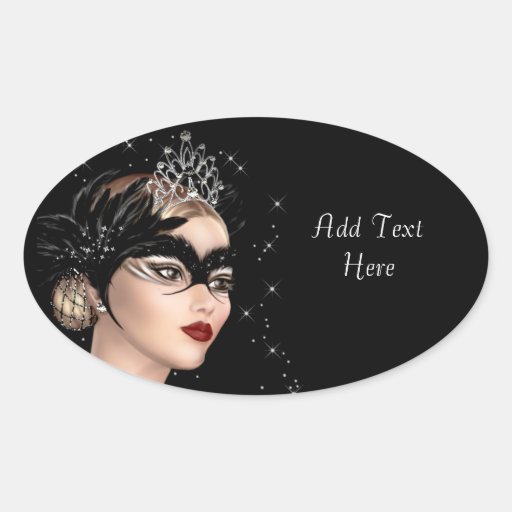 Masquerade Mask Tiara Envelope Seal Sticker Zazzle