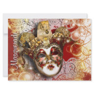 Masquerade mask venetian mardi gras party invitation