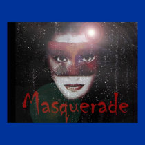 Masquerade Masked Ball Masked Woman Art Deco Print