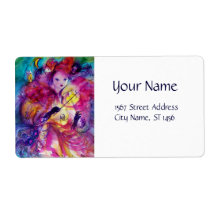 MASQUERADE NIGHT Carnival Musician in Pink Costume Custom Shipping Label