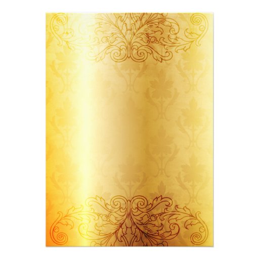 Masquerade Party Celebration Fancy Gold Invitation