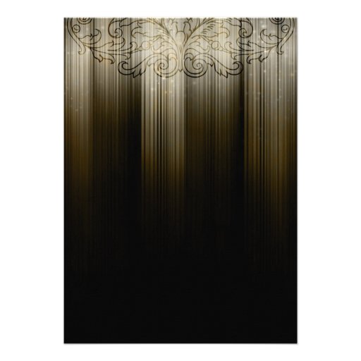 Masquerade Party Celebration Fancy Gold Invitation
