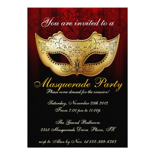 Masquerade Party Celebration Fancy Invitation