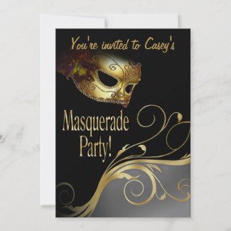Masquerade Party Invitation zazzle_invitation
