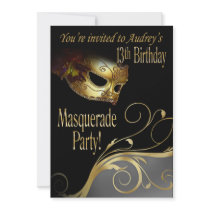 Masquerade Party Invitation for Audrey