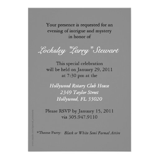 Masquerade Party Invitation for Norma