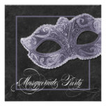 Masquerade Party Invitation - Slate Grey