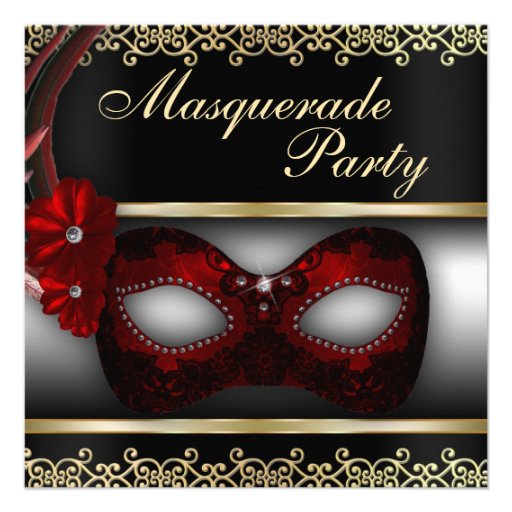 Masquerade Party Invite (front side)