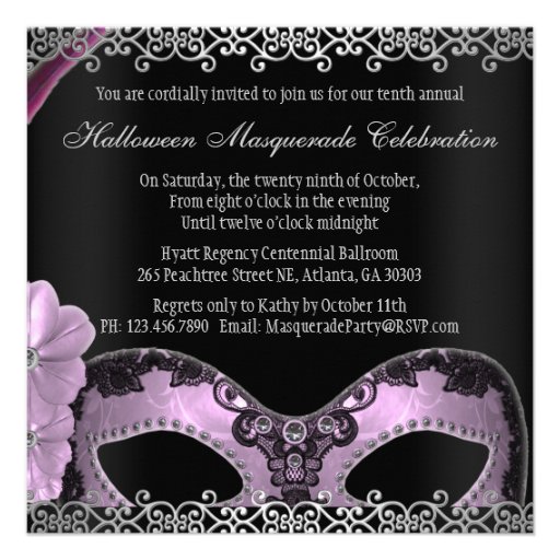 Masquerade Party Invite