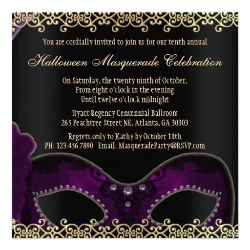 Masquerade Party Invite