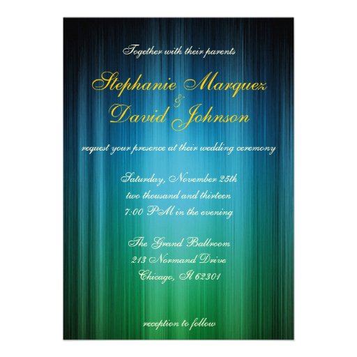 Masquerade Peacock Mask Wedding Invitation