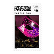 Masquerade Pink Save The Date Party Postage