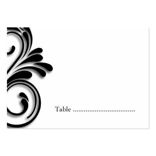 Masquerade Table Seating Cards Business Card Templates (front side)