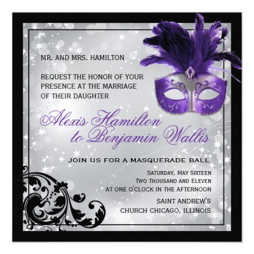Masquerade Wedding Invitation