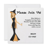 Masquerade Witch Invites