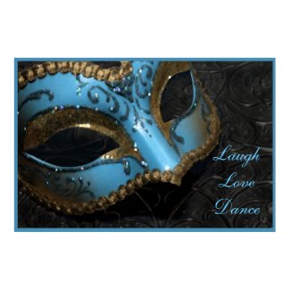 Masqurade Mask Laugh Love Dance Print print