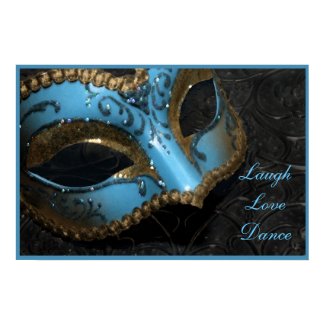 Masqurade Mask Laugh Love Dance Print print
