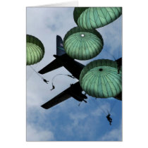 Mass Jump Mission, Parachutes, U.S. Army Greeting Card