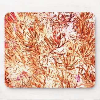mass succulent invert orange abstract pattern mouse pad