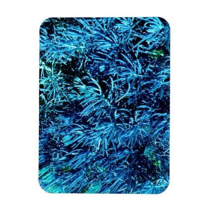 mass succulent stems abstract blue pattern rectangular magnets