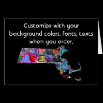 Massachusetts Customize colorful card how you like