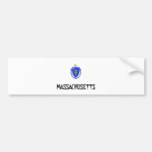 Massachusetts Flag Bumper Stickers