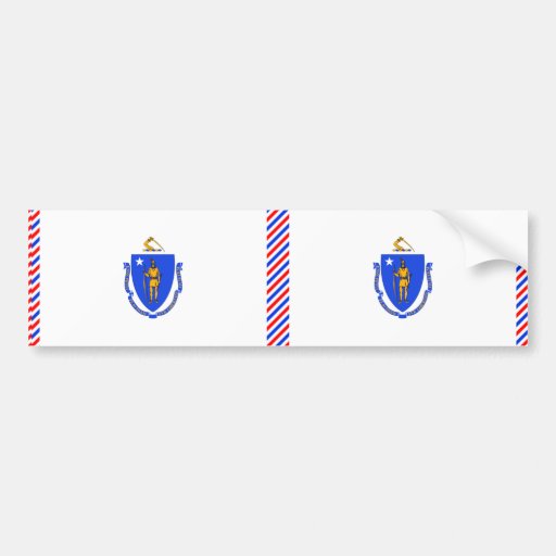 Massachusetts Flag Bumper Stickers