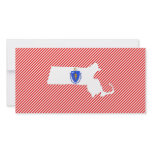 Massachusetts Flag Map Picture Card
