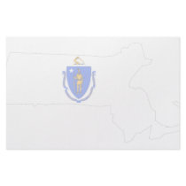Massachusetts Flag Map stationery