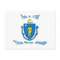 Massachusetts Flag Postcard