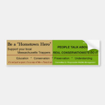 Massachusetts Hometown Hero Bumper Stickers