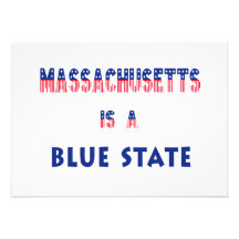 Massachusetts is a Blue State Personalized Invites