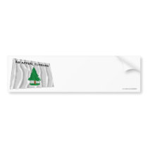 Massachusetts Navy Flag Bumper Sticker