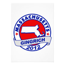 Massachusetts Newt Gingrich Personalized Invite