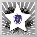 Massachusetts Star Print
