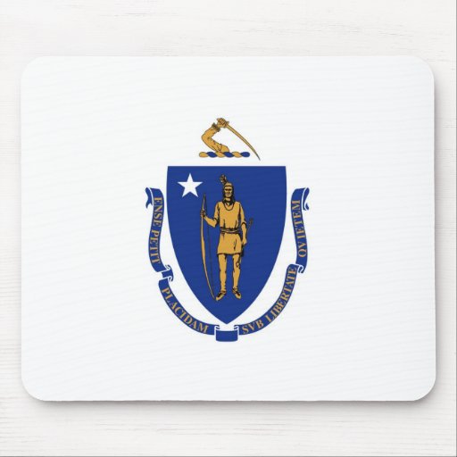 Massachusetts State Flag Mouse Pad