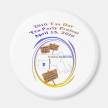 Massachusetts Tax Day Tea Party Protest Magnet