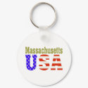 Massachusetts USA alpha keychains