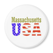 Massachusetts USA alpha magnets by All50States Massachusetts USA alpha magnets