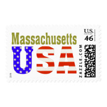 Massachusetts USA alpha postage