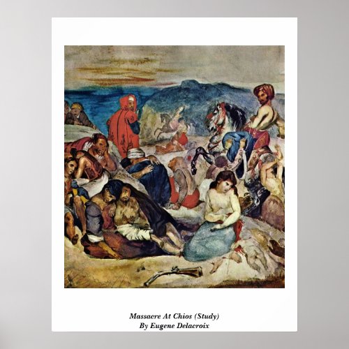 Massacre At Chios (Study) By Eugene Delacroix Posters